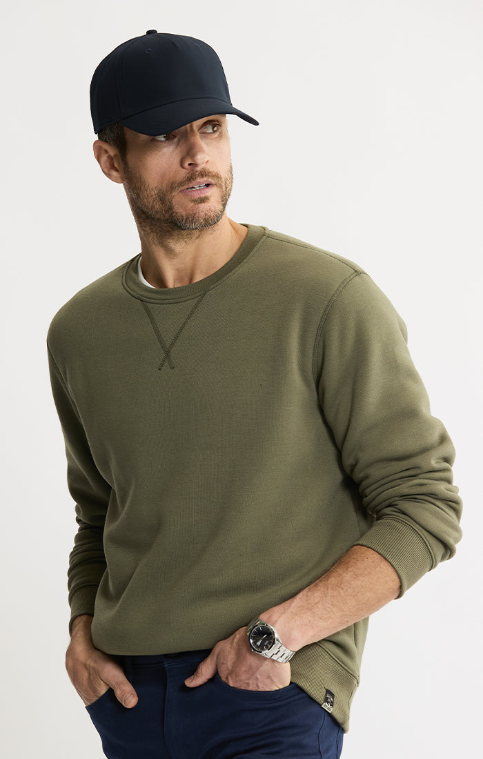 Sherpa Lined Soft Touch Fleece Crewneck