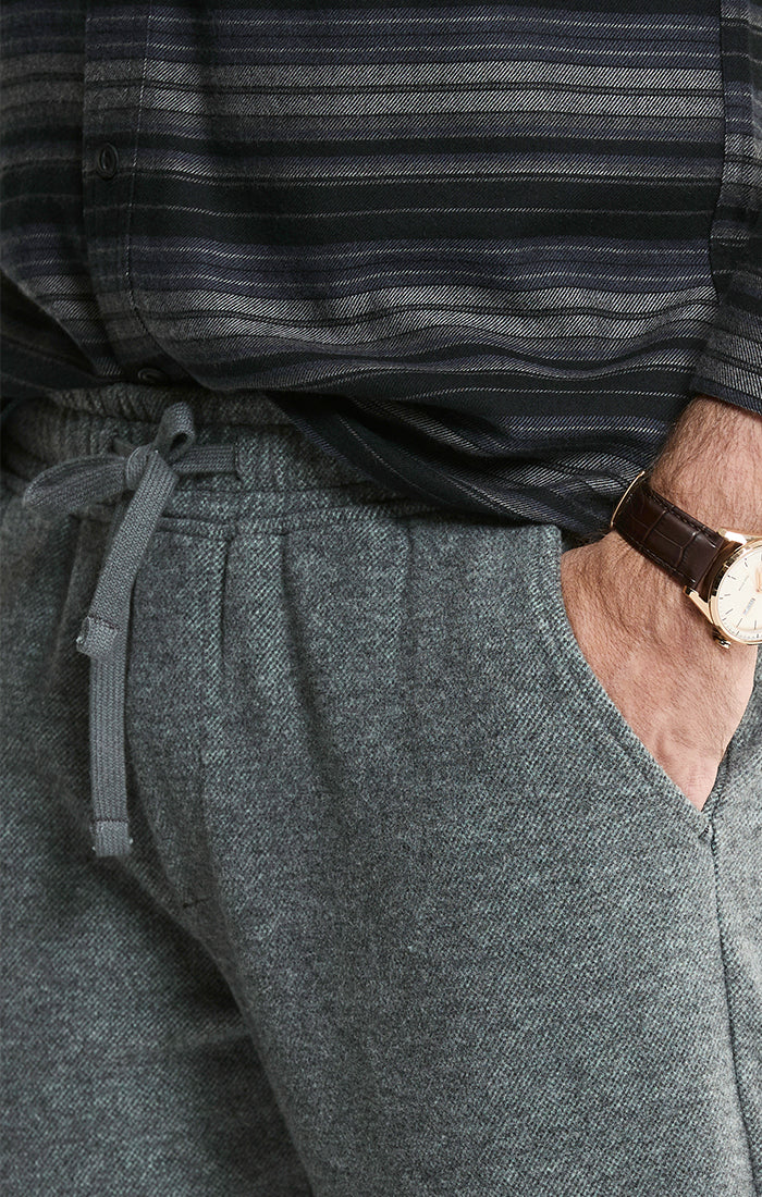 Wool Blend Knit Jogger Pants