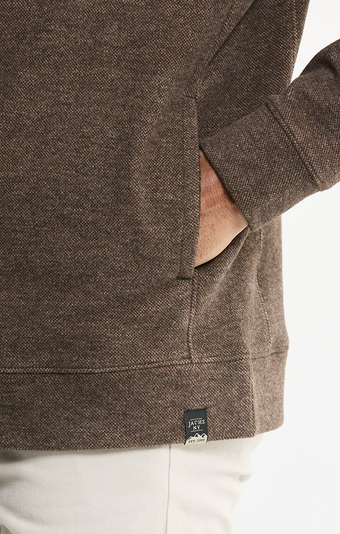 Wool Blend Pullover Hoodie