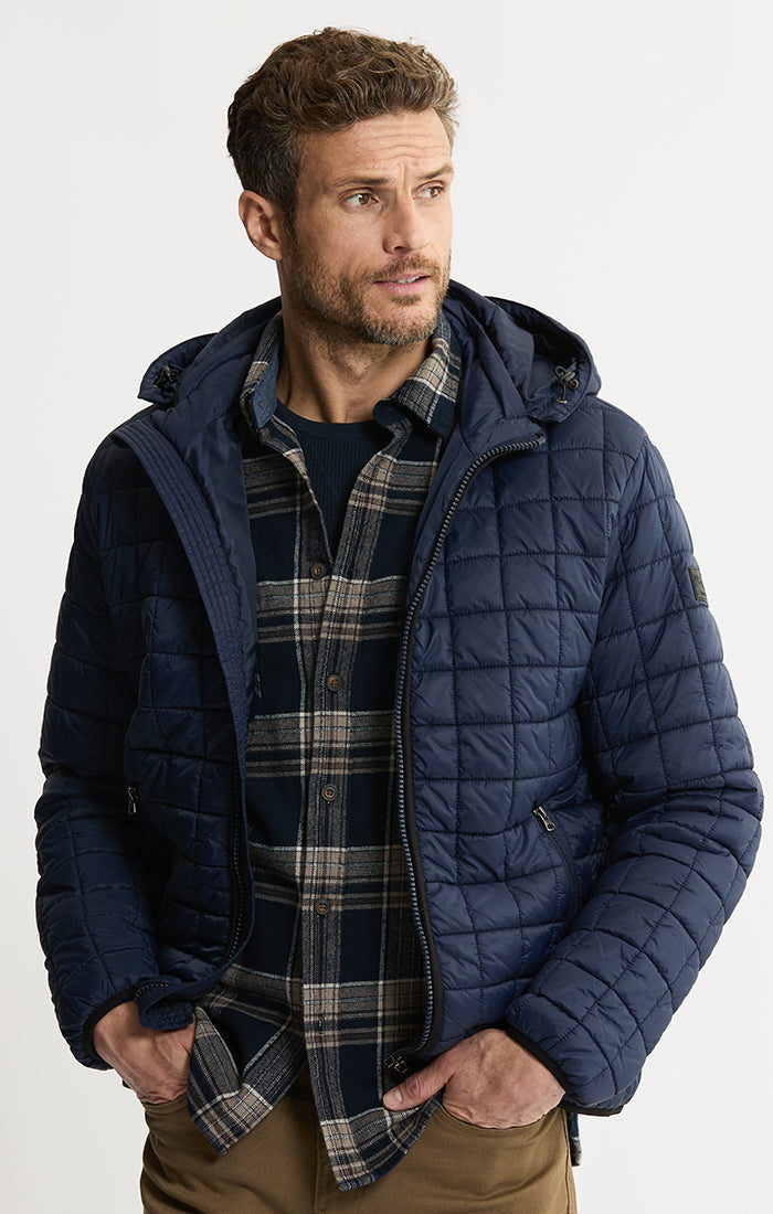 Light Quilted Hooded Puffer Jacket