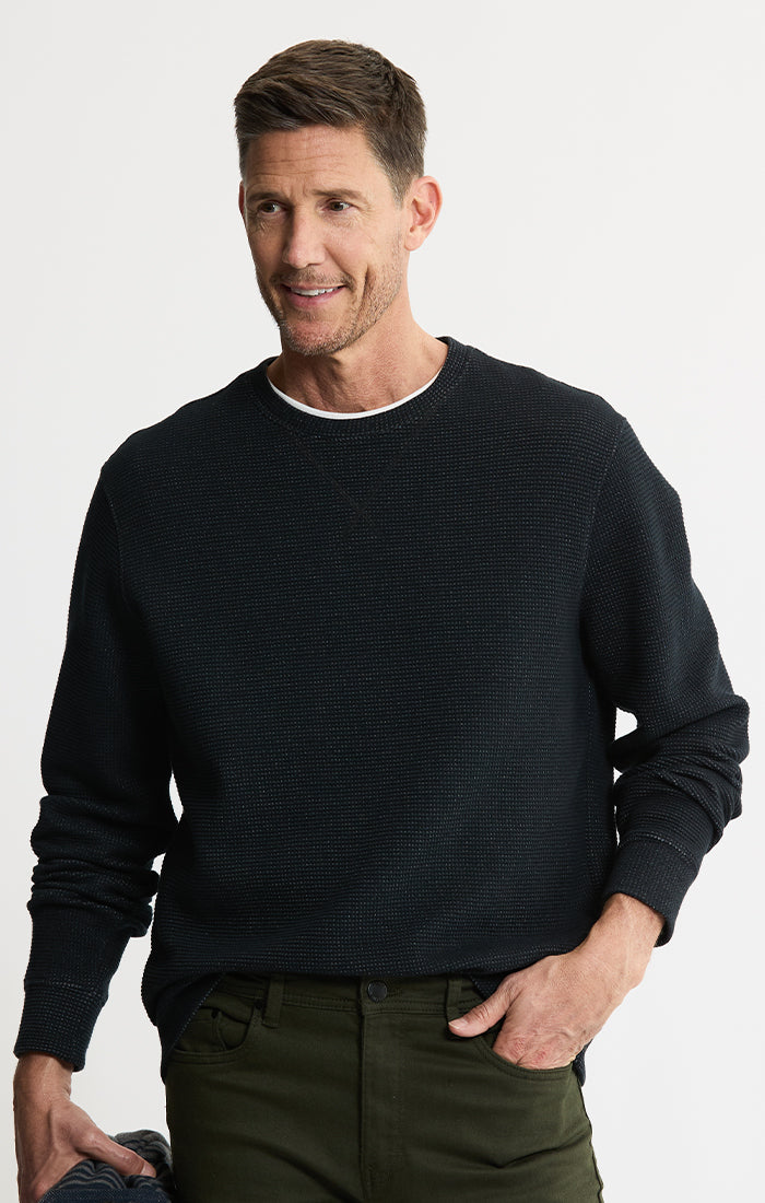 Doubleface Mesh Crewneck Pullover