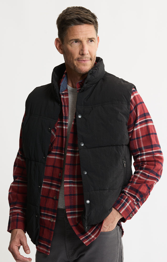 Black Namath Puffer Vest