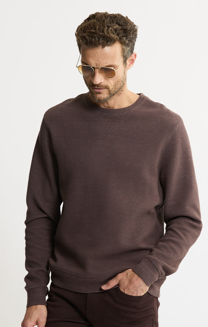 Doubleface Mesh Crewneck Pullover