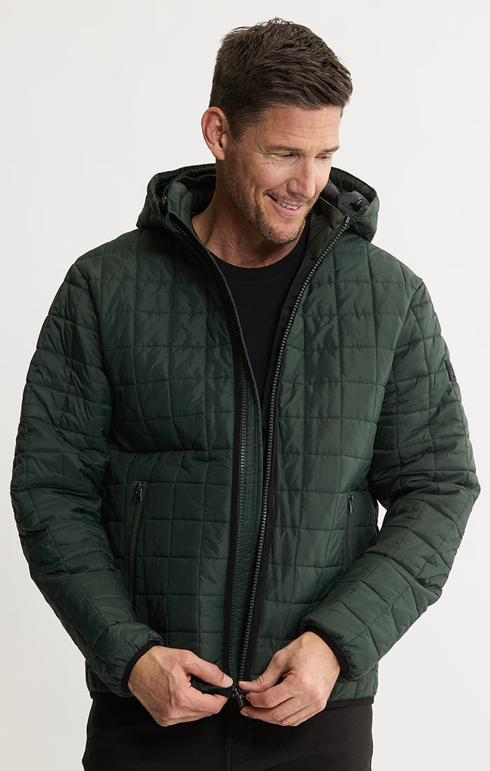 Light Quilted Hooded Puffer Jacket