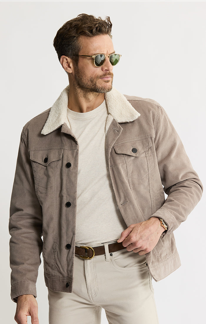 Sherpa Lined Corduroy Trucker Jacket