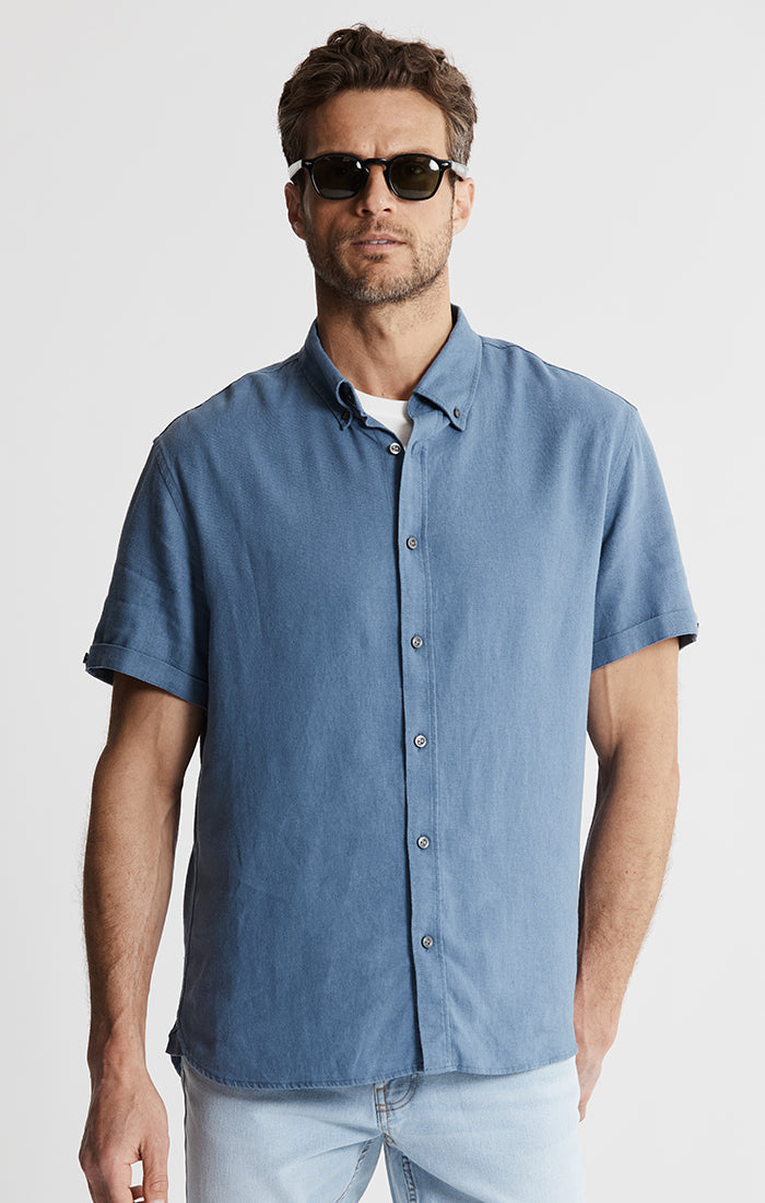 Noho Short Sleeve Linen Viscose Shirt