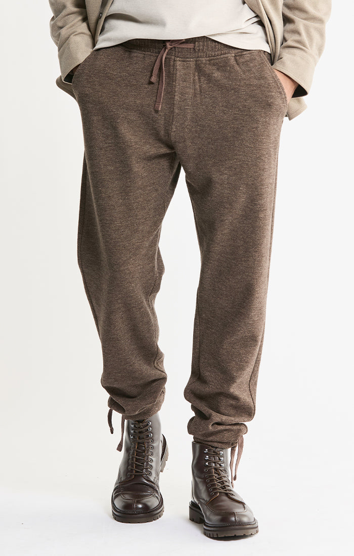 Wool Blend Knit Jogger Pants