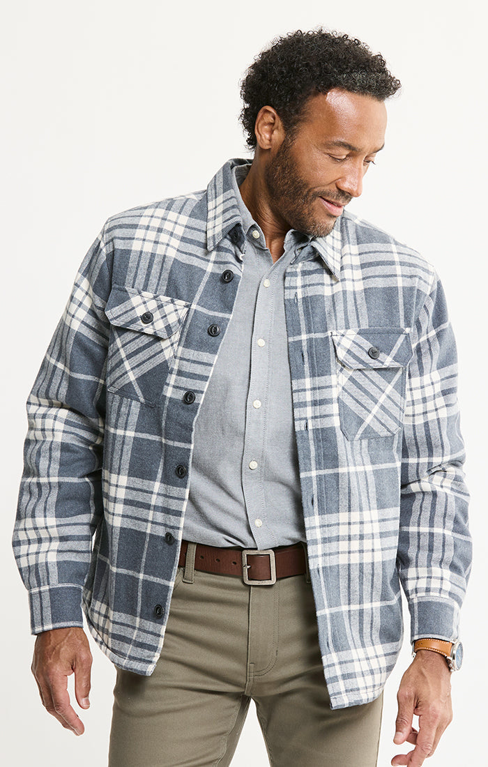 Sherpa Lined Flannel Shirt Jacket