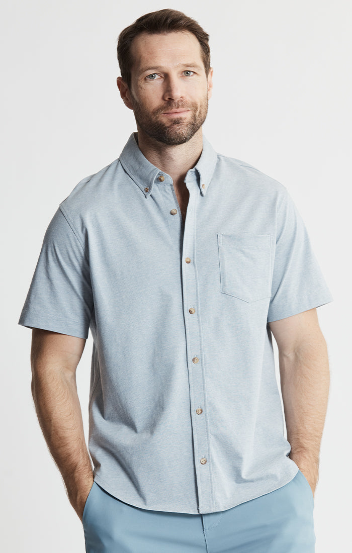 Knit Cotton Short Sleeve Shirt