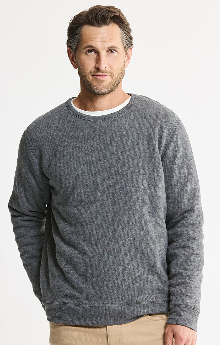 Kent Recycled Jacquard Sherpa Lined Crewneck