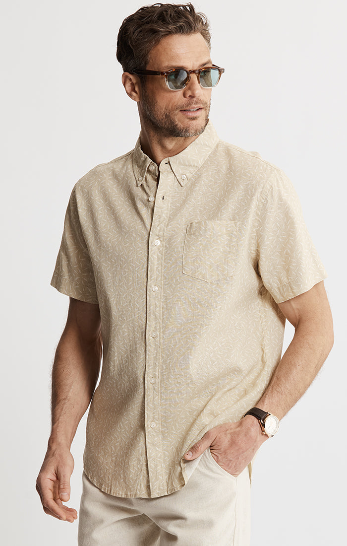 Cotton Linen Short Sleeve Shirt