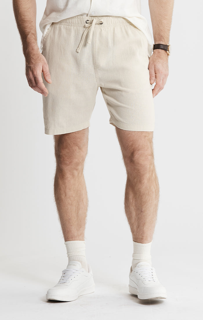 Linen Pull On Shorts