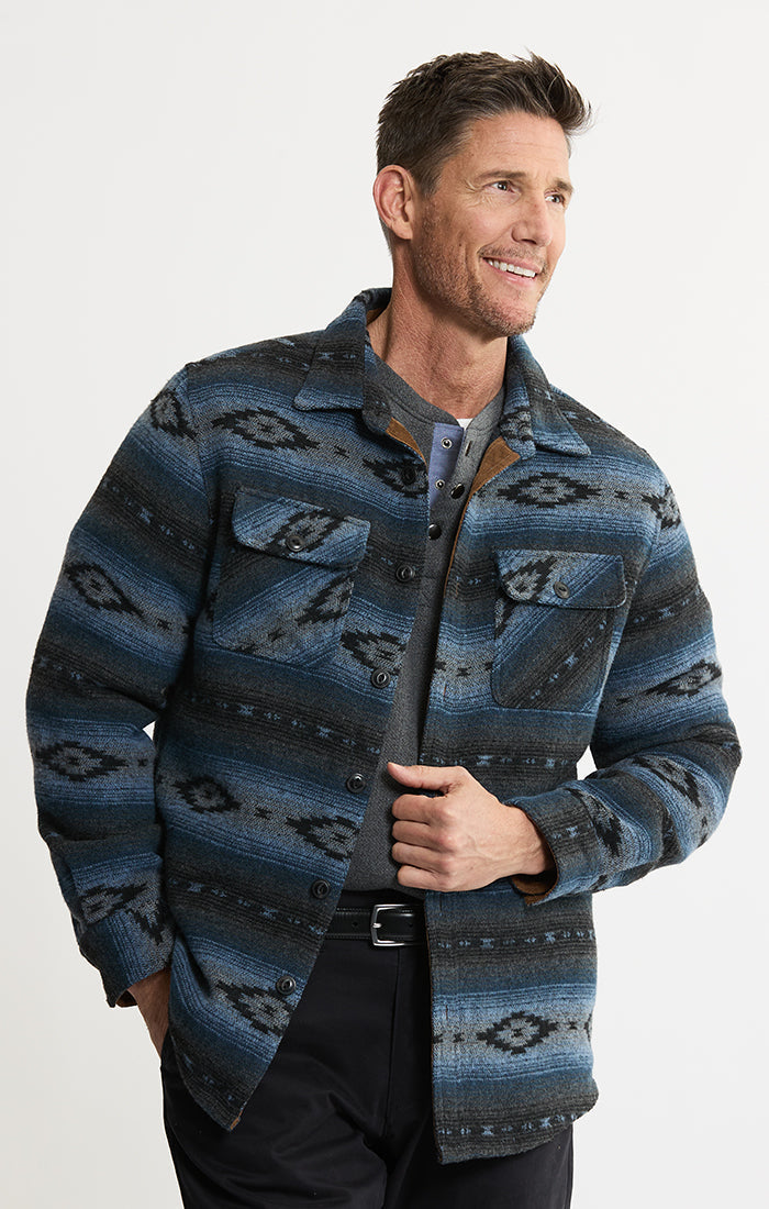 Unlined Wool Blend Overshirt