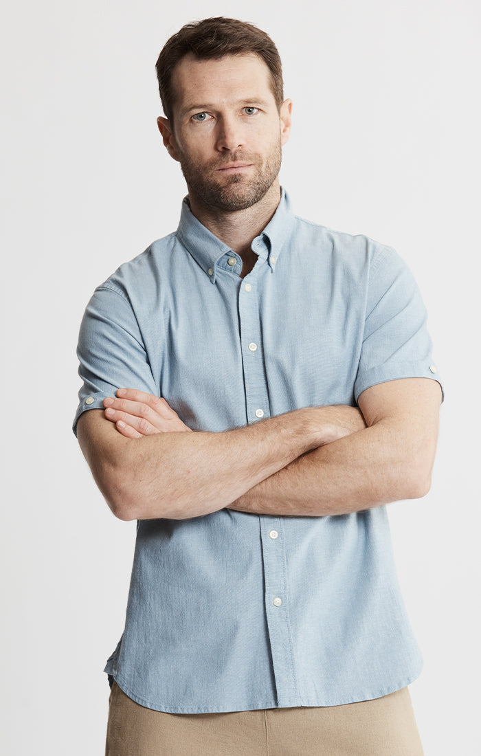 Short Sleeve Chambray Shirt
