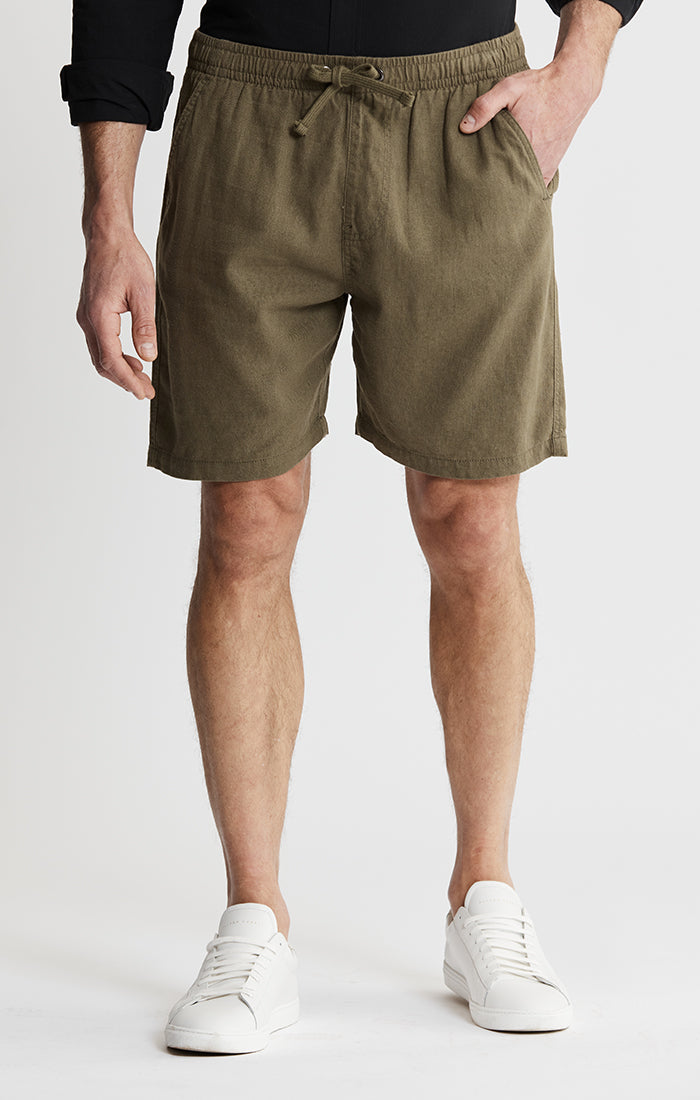 Linen Pull On Shorts
