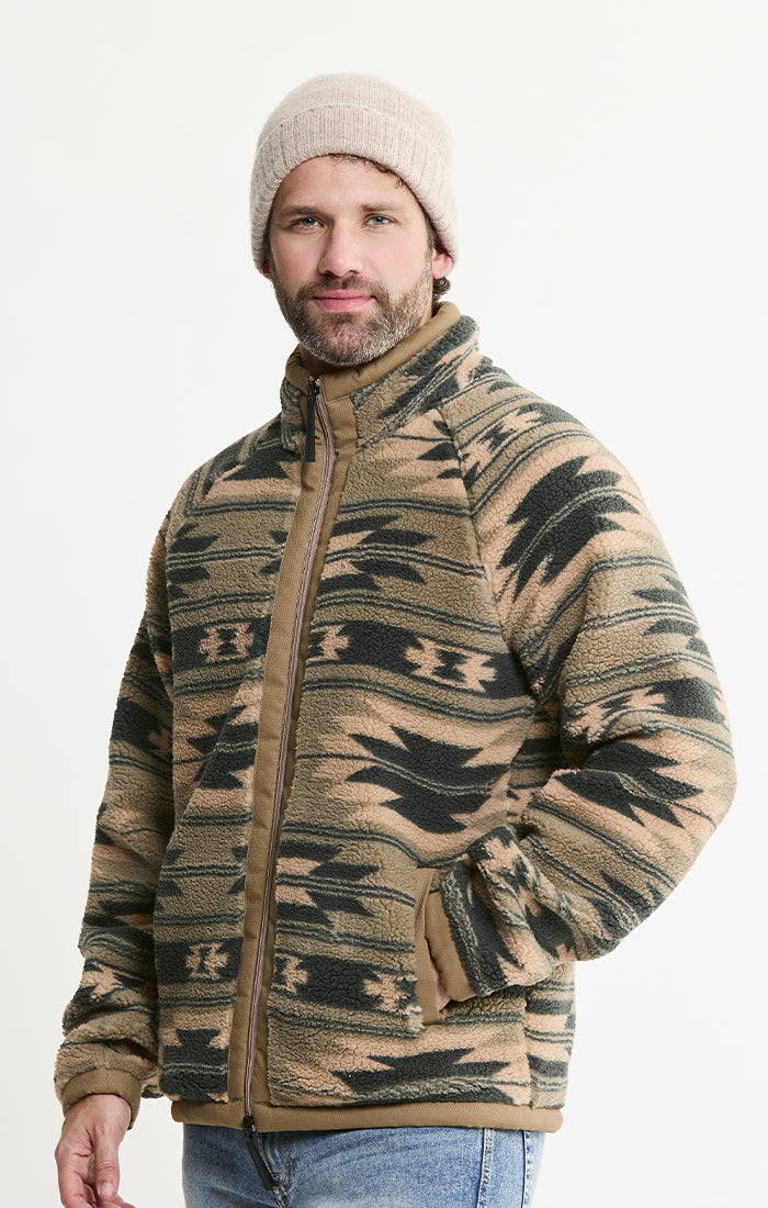 Sherpa Jacquard Full Zip Jacket