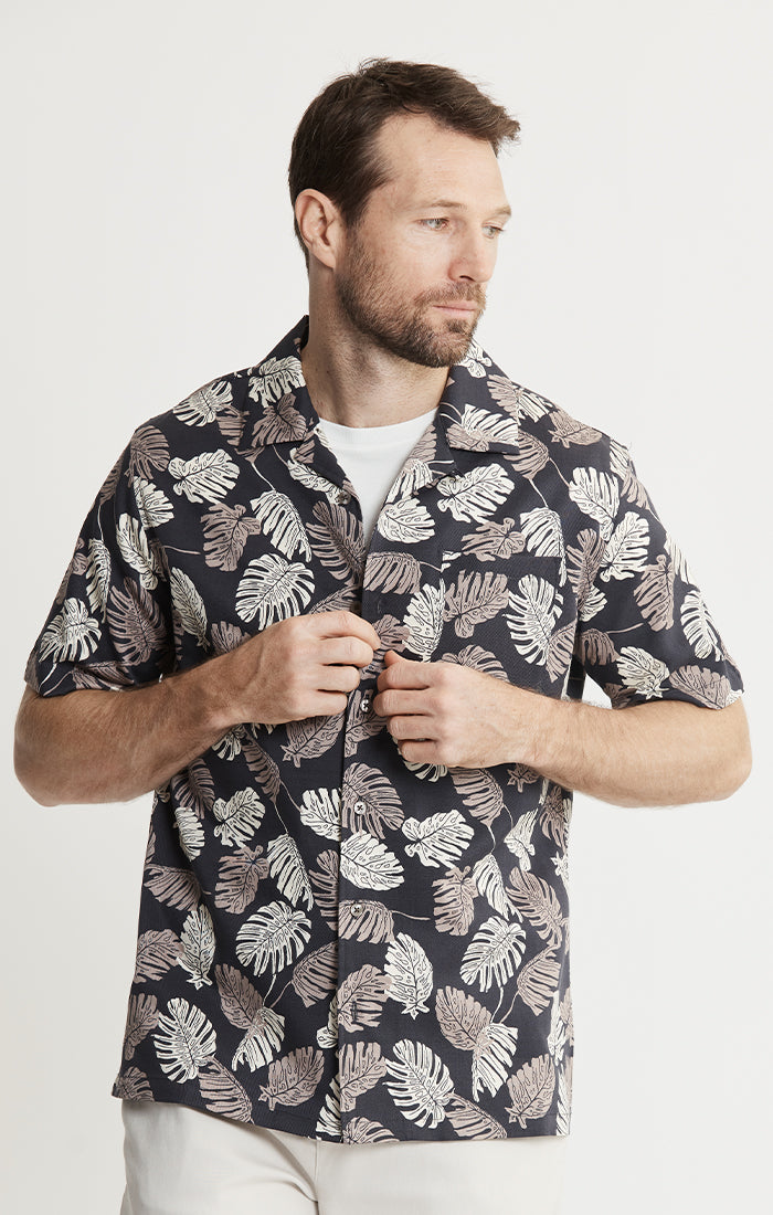 Lyocell Twill Short Sleeve Camp Shirt