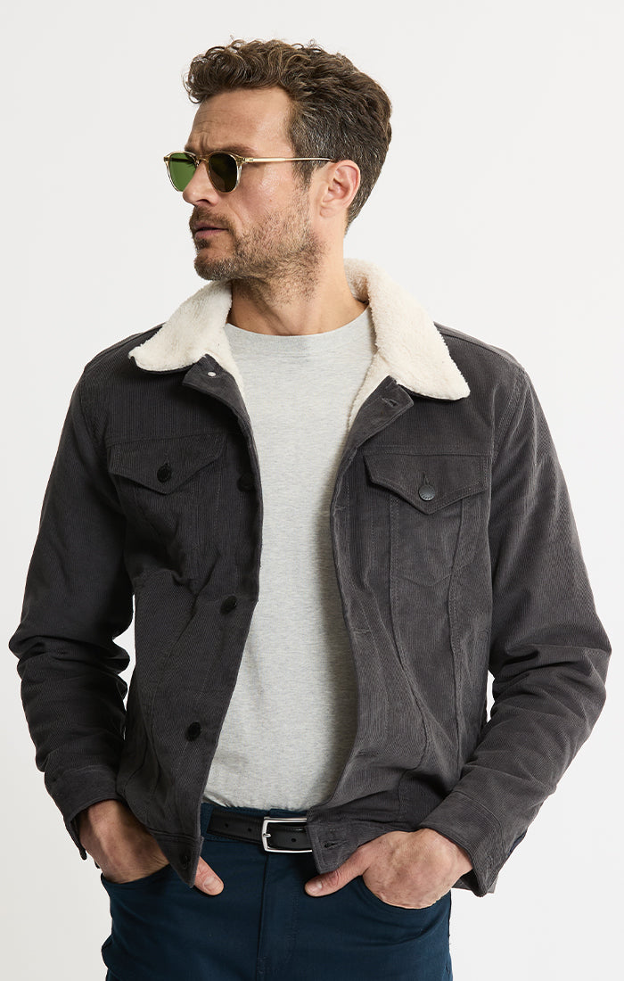 Sherpa Lined Corduroy Trucker Jacket