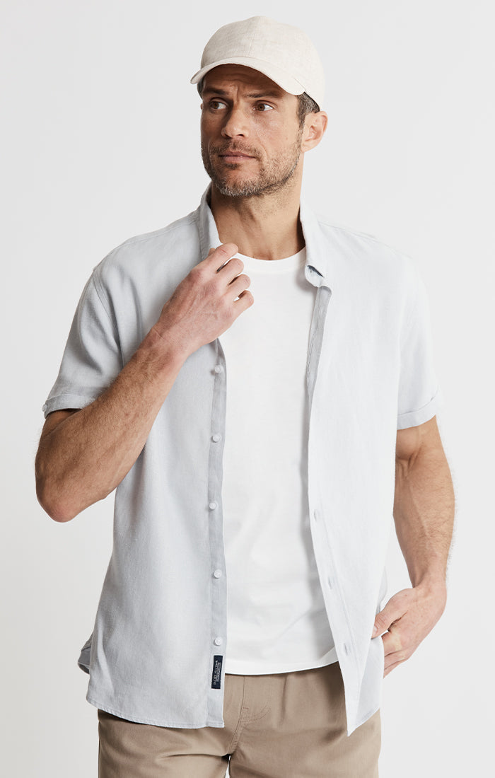 Noho Short Sleeve Linen Viscose Shirt