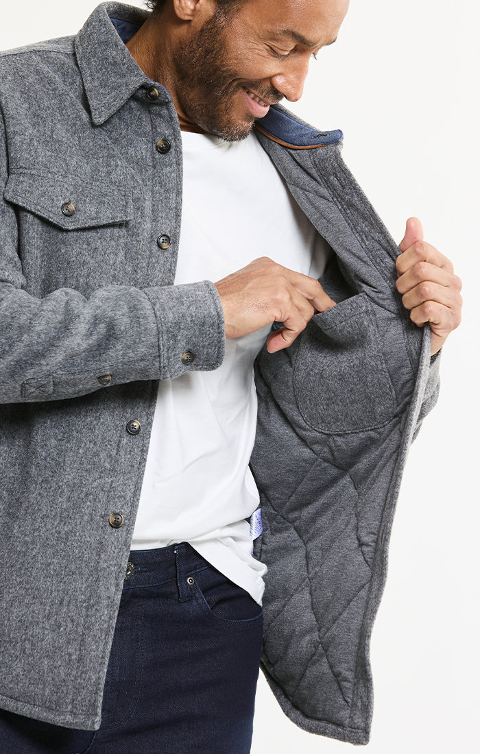 Luxe Soft-Blend Quilt Lined Overshirt