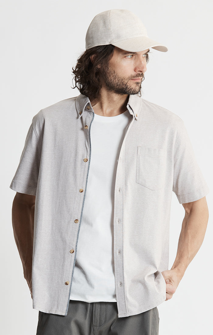 Knit Cotton Short Sleeve Shirt