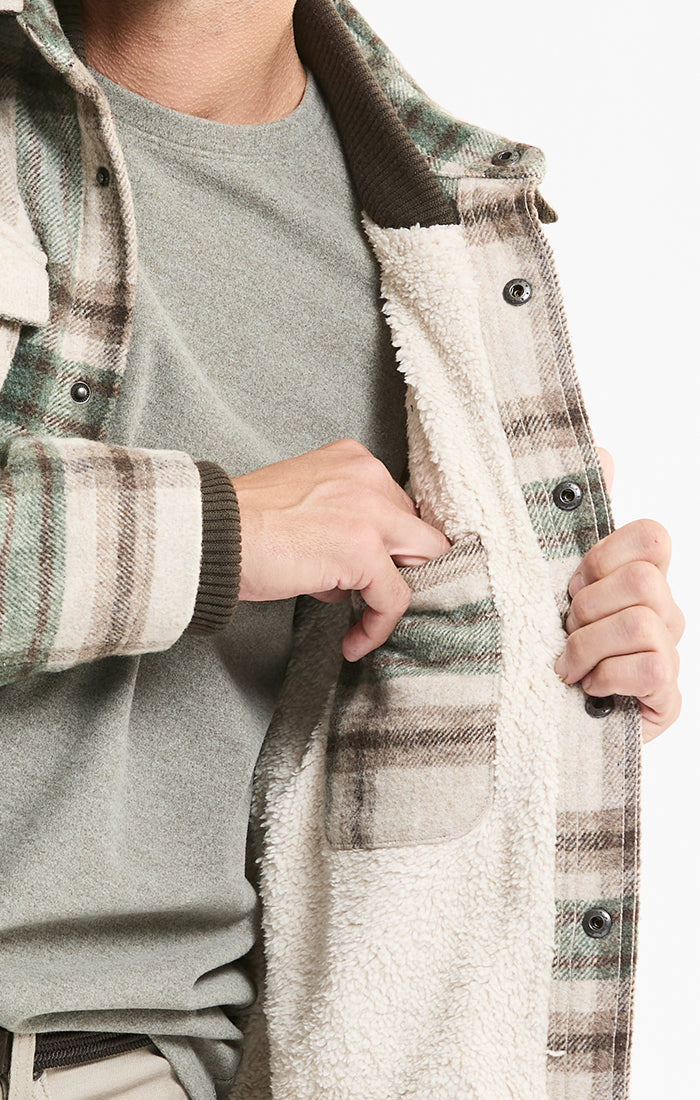 Sherpa Lined Wool Blend Jacket