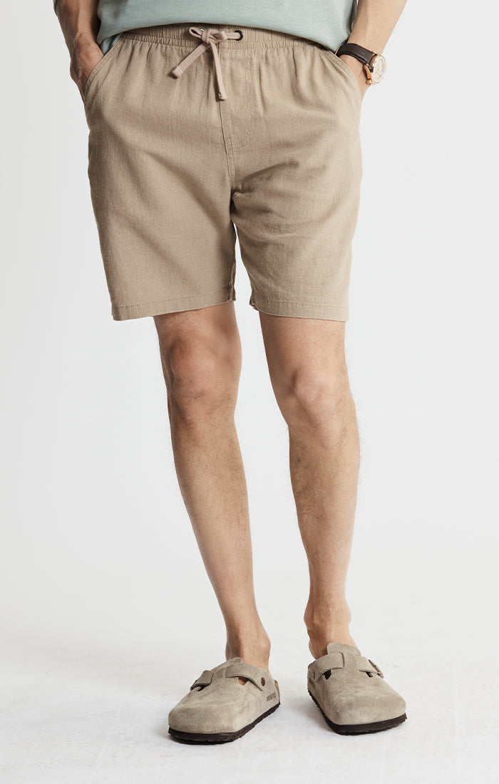 Linen Pull On Shorts