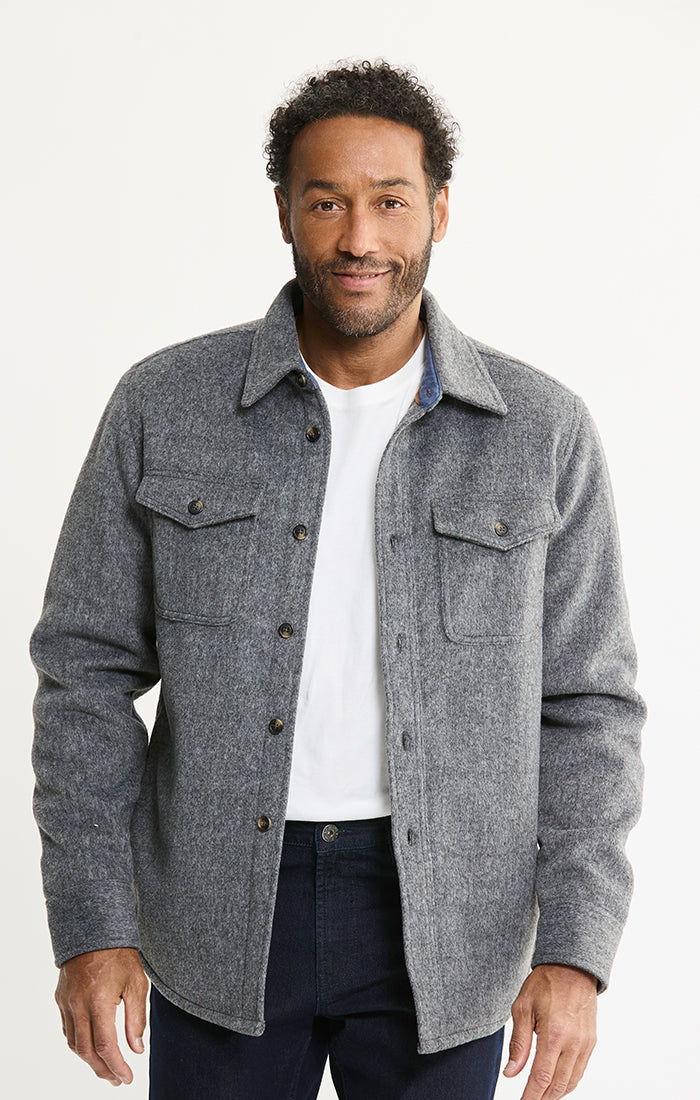 Luxe Soft-Blend Quilt Lined Overshirt