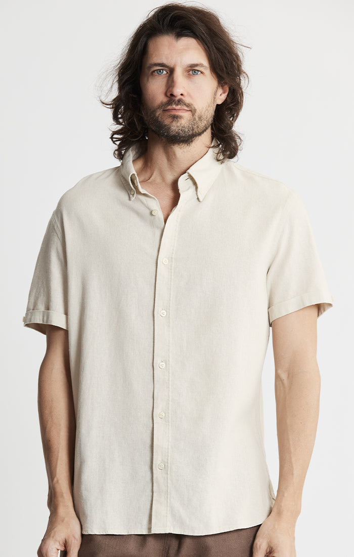 Noho Short Sleeve Linen Viscose Shirt