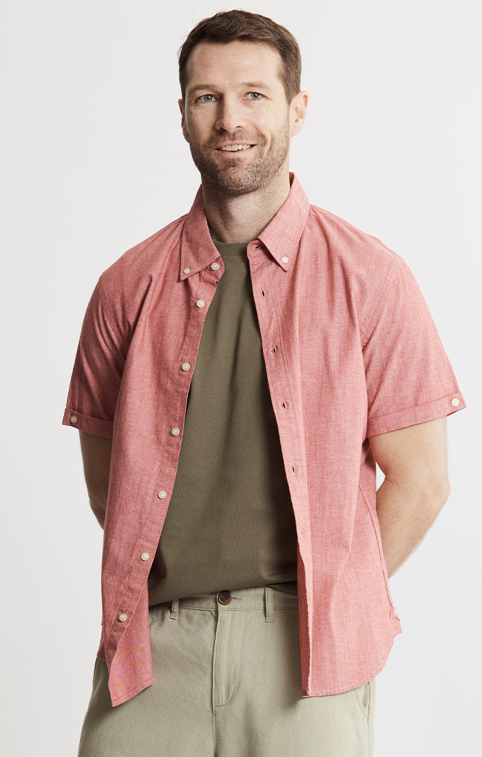 Short Sleeve Chambray Shirt