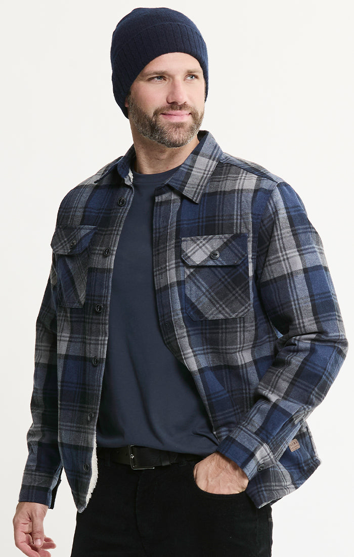 Sherpa Lined Flannel Shirt Jacket