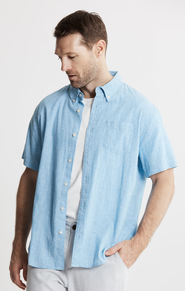 Cotton Linen Short Sleeve Shirt