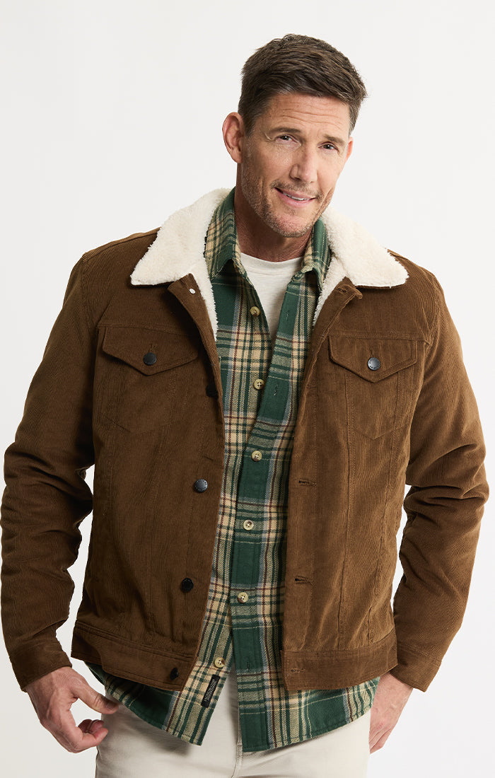 Sherpa Lined Corduroy Trucker Jacket