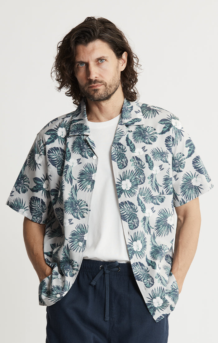 Lyocell Twill Short Sleeve Camp Shirt