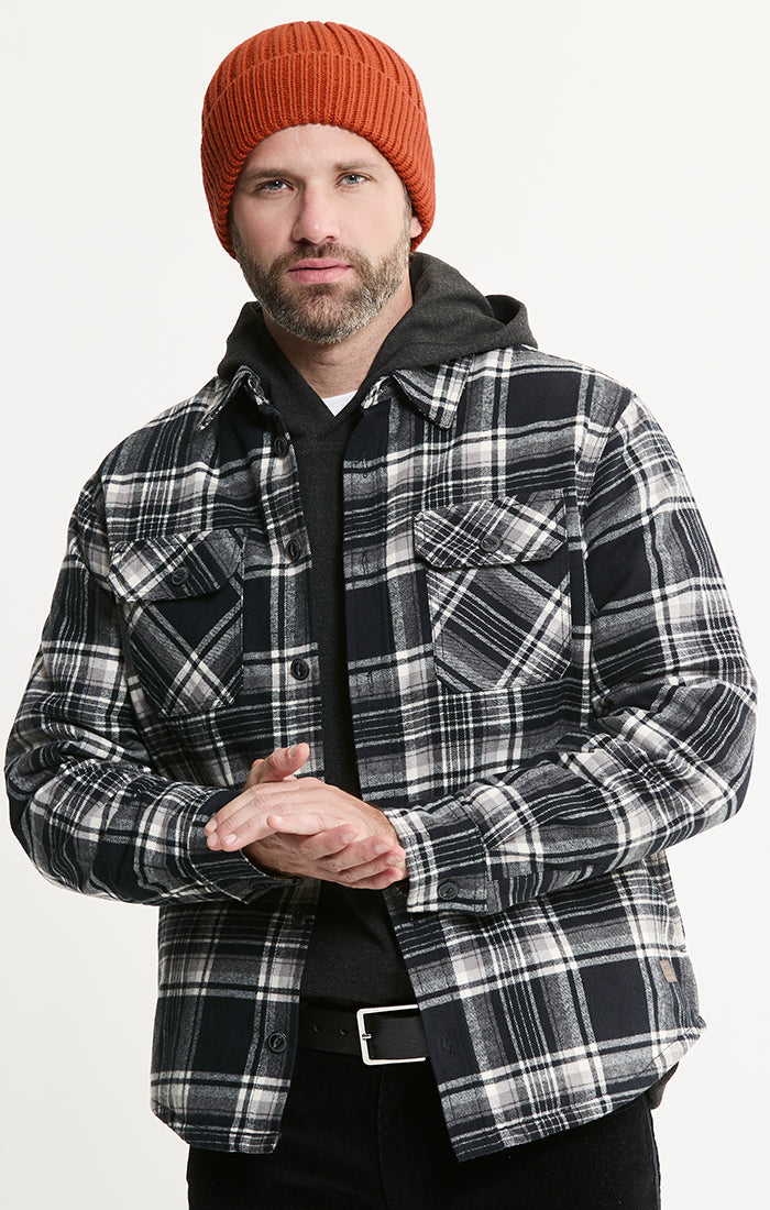 Sherpa Lined Flannel Shirt Jacket
