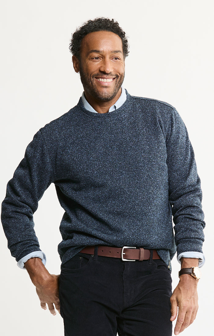 Stretch Sweater Fleece Crewneck