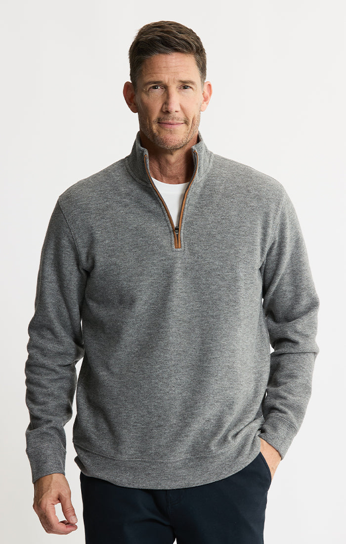 Wool Blend Quarter Zip Pullover