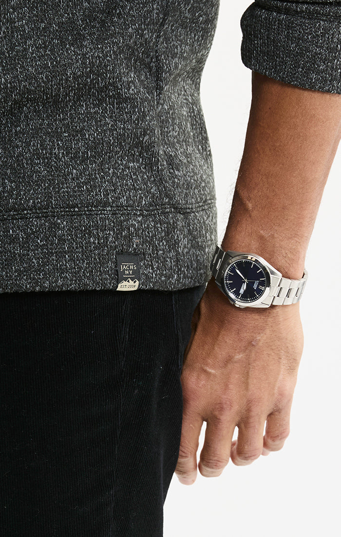 Stretch Sweater Fleece Crewneck