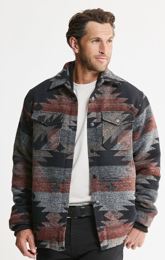 Sherpa Lined Wool Blend Jacket