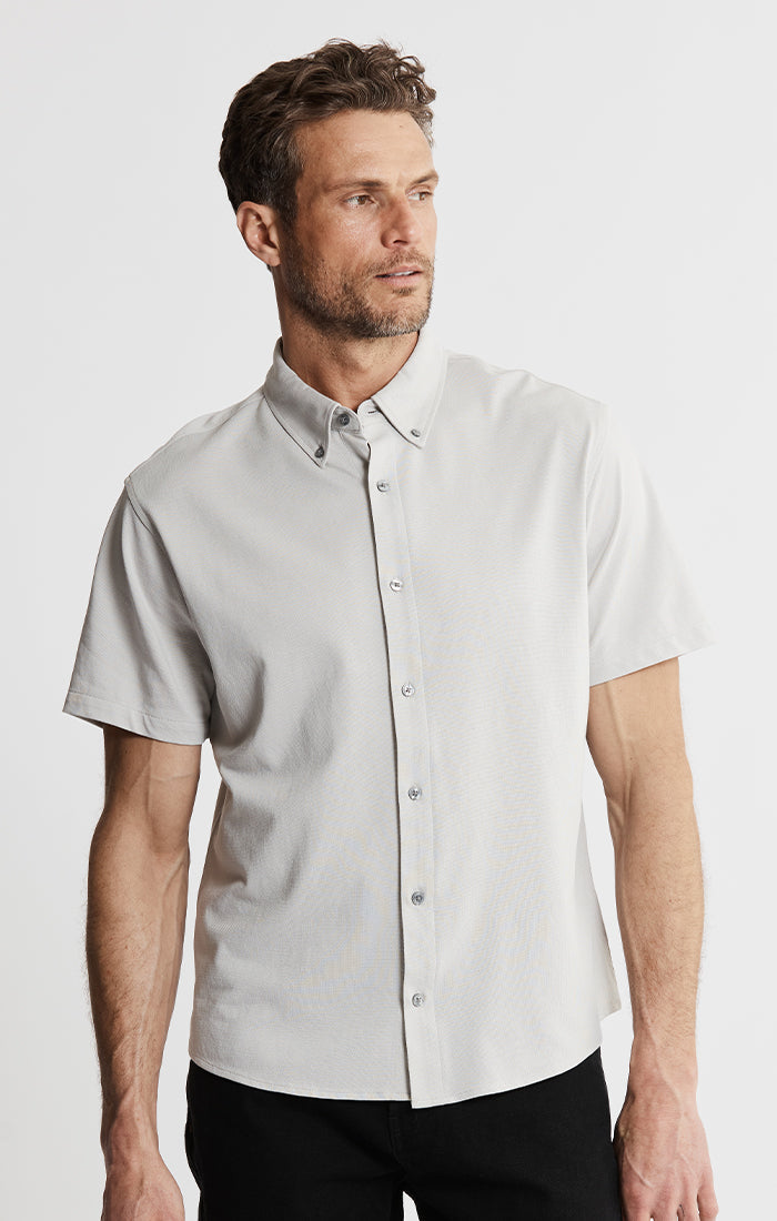 Knit Oxford Stretch Short Sleeve Shirt