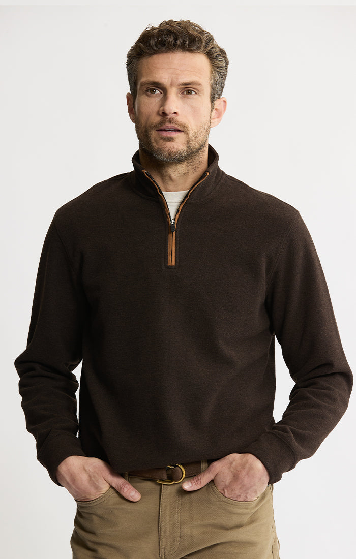 Wool Blend Quarter Zip Pullover