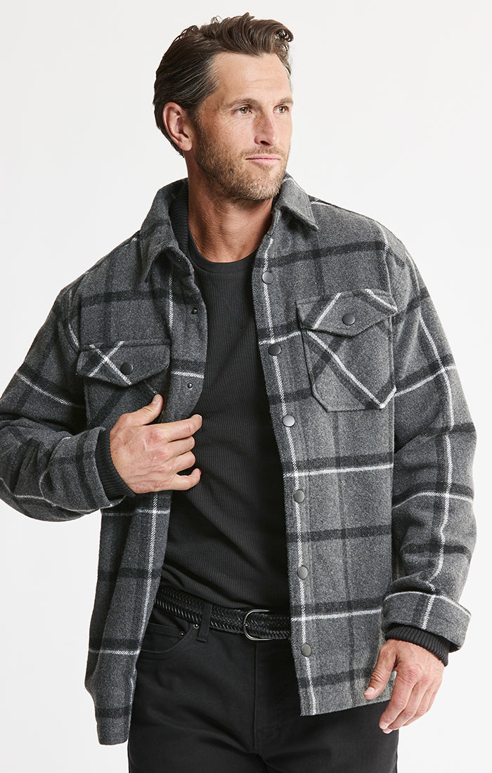 Sherpa Lined Wool Blend Jacket