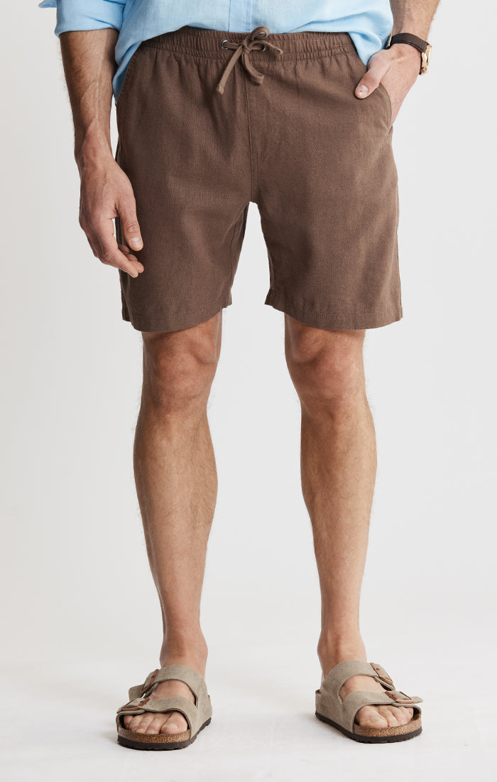 Linen Pull On Shorts
