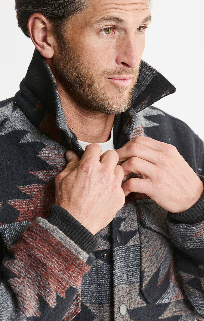 Sherpa Lined Wool Blend Jacket
