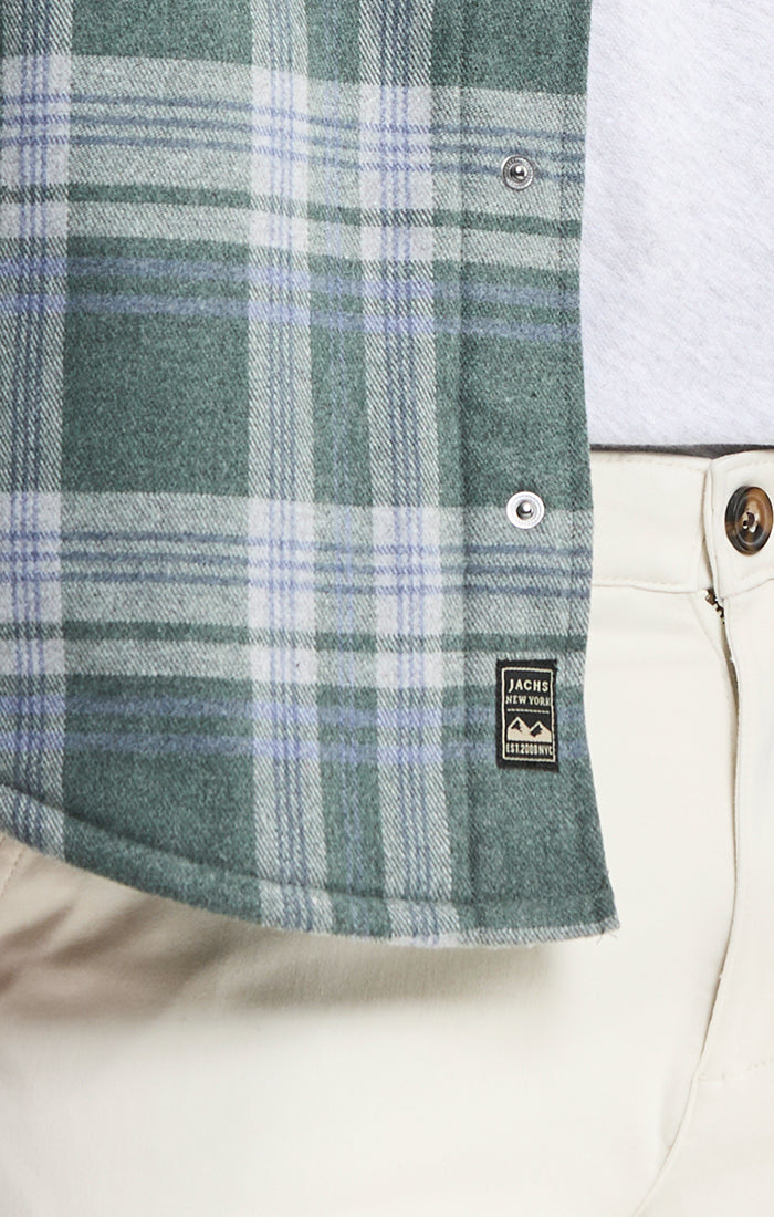 Quilted Lined Lyocell Flannel Shirt Jacket