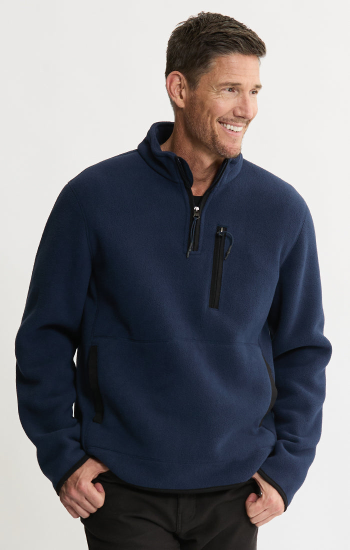 Sherpa Lined Polar Fleece Quarter Zip Pullover