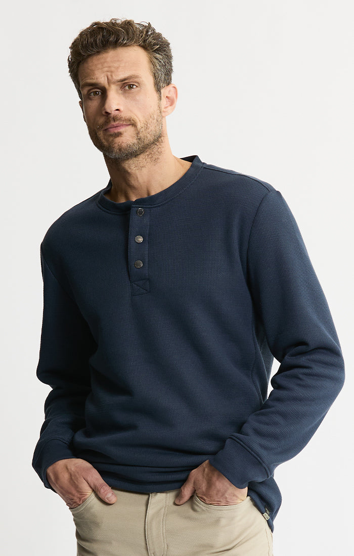 Sherpa Bonded Waffle Long Sleeve Henley