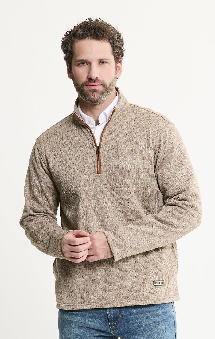 Stretch Sweater Fleece Quarter Zip Pullover