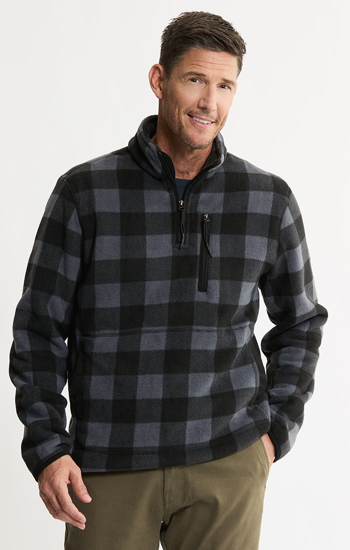 Sherpa Lined Polar Fleece Quarter Zip Pullover