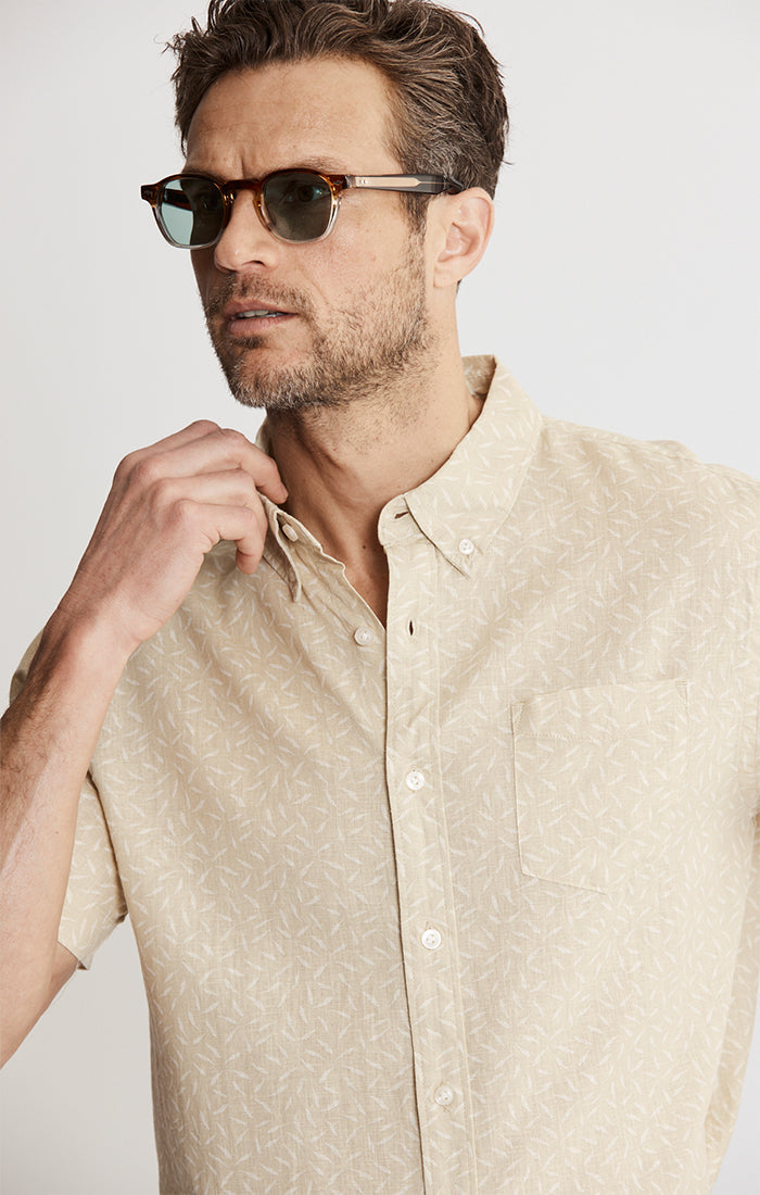 Cotton Linen Short Sleeve Shirt